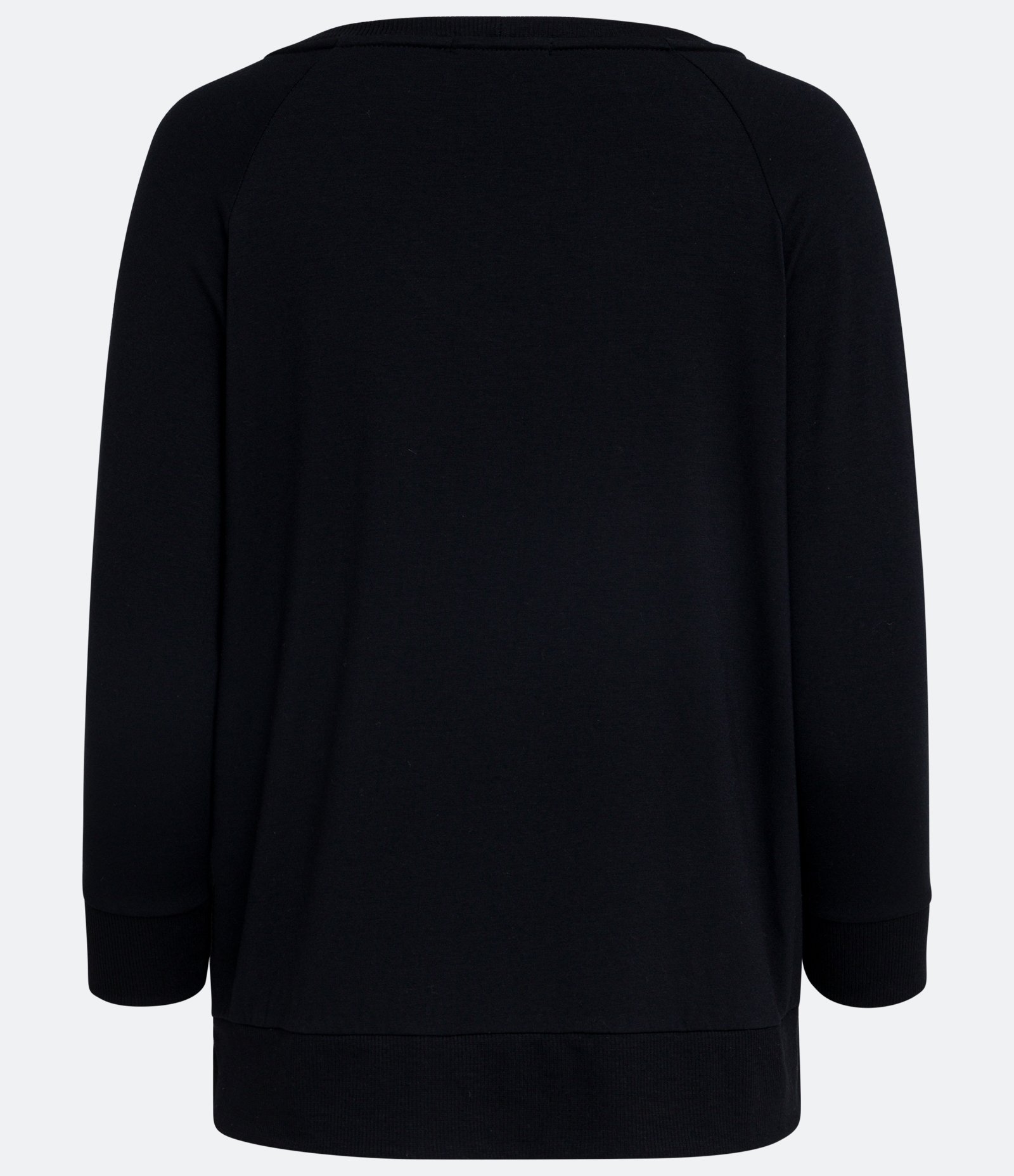 Blusa Básica em Viscose com Manga 3/4 e Decote V Preto 2