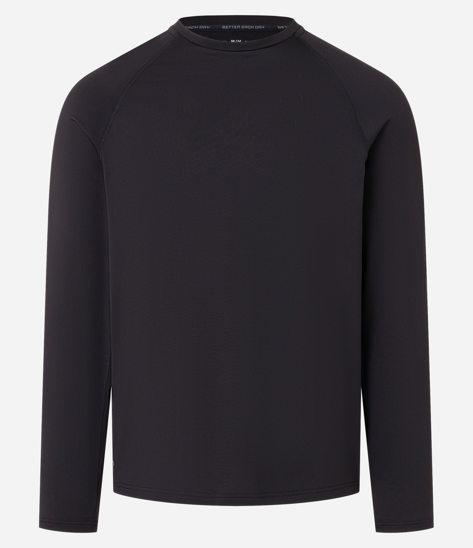 Camiseta Térmica Esportiva com Cava Raglan e Manga Longa Preto 5