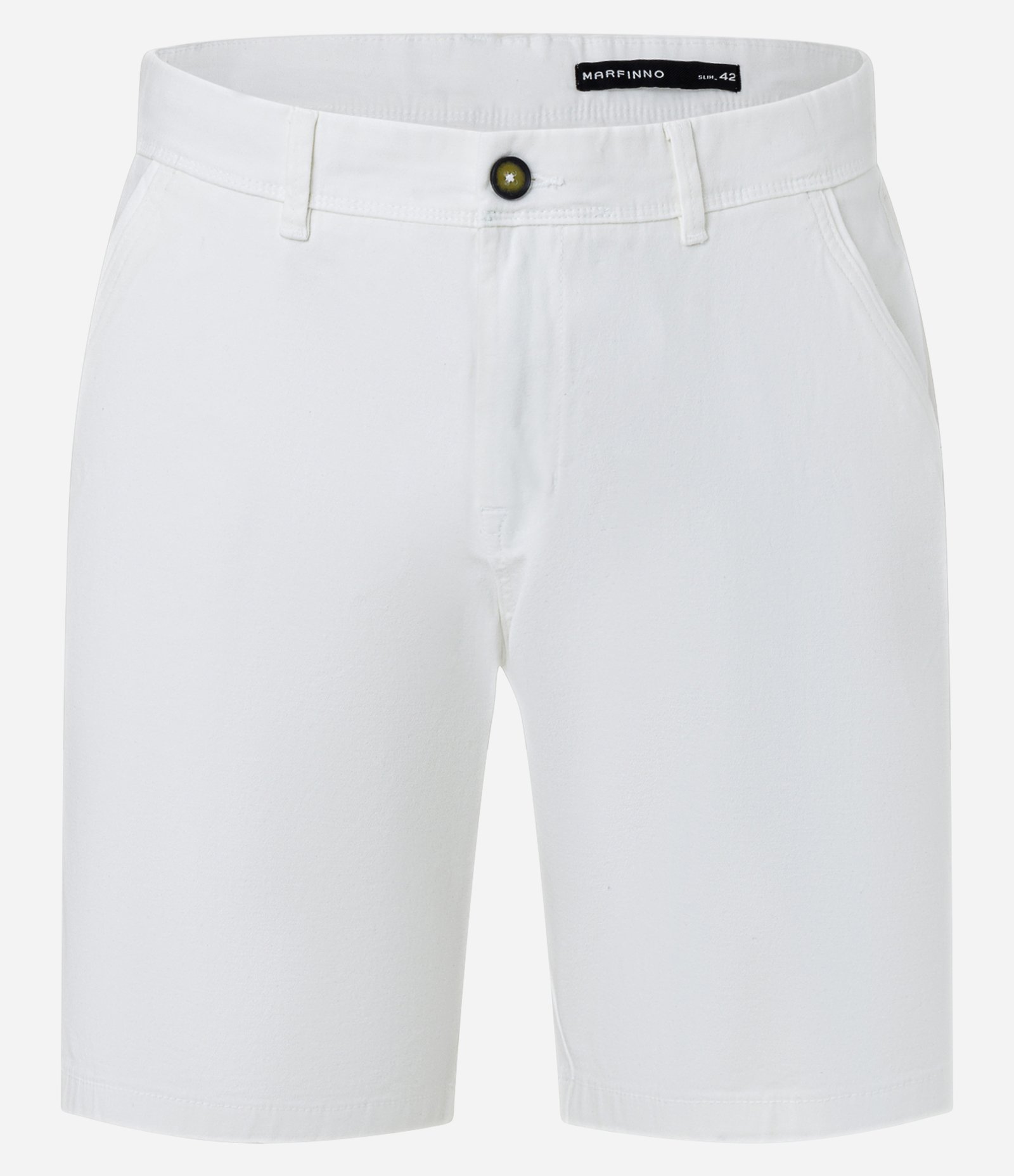 Bermuda Slim em Sarja com Elastano Branco 5