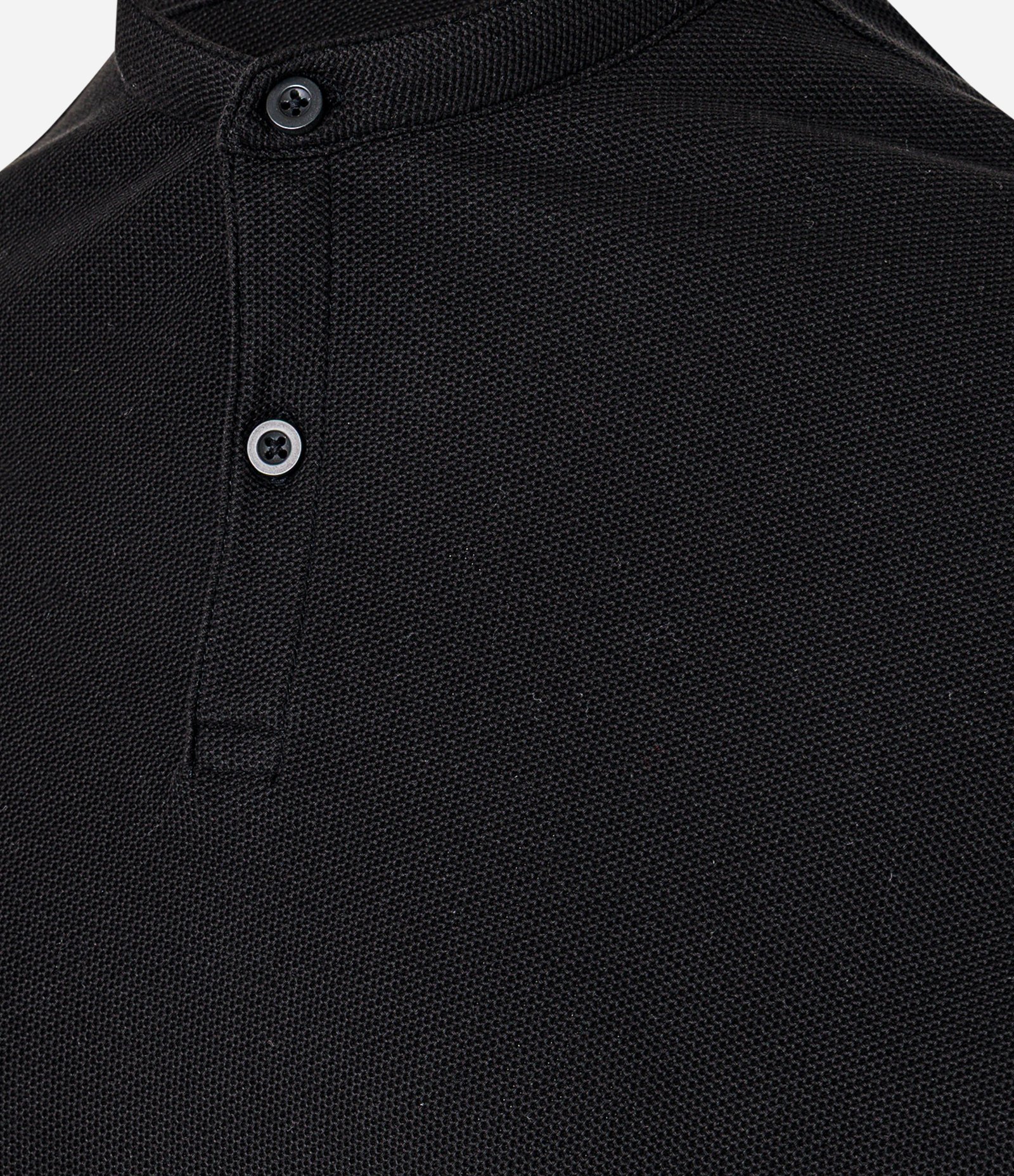 Camisa Polo Slim em Piquet Texturizado Preto 8