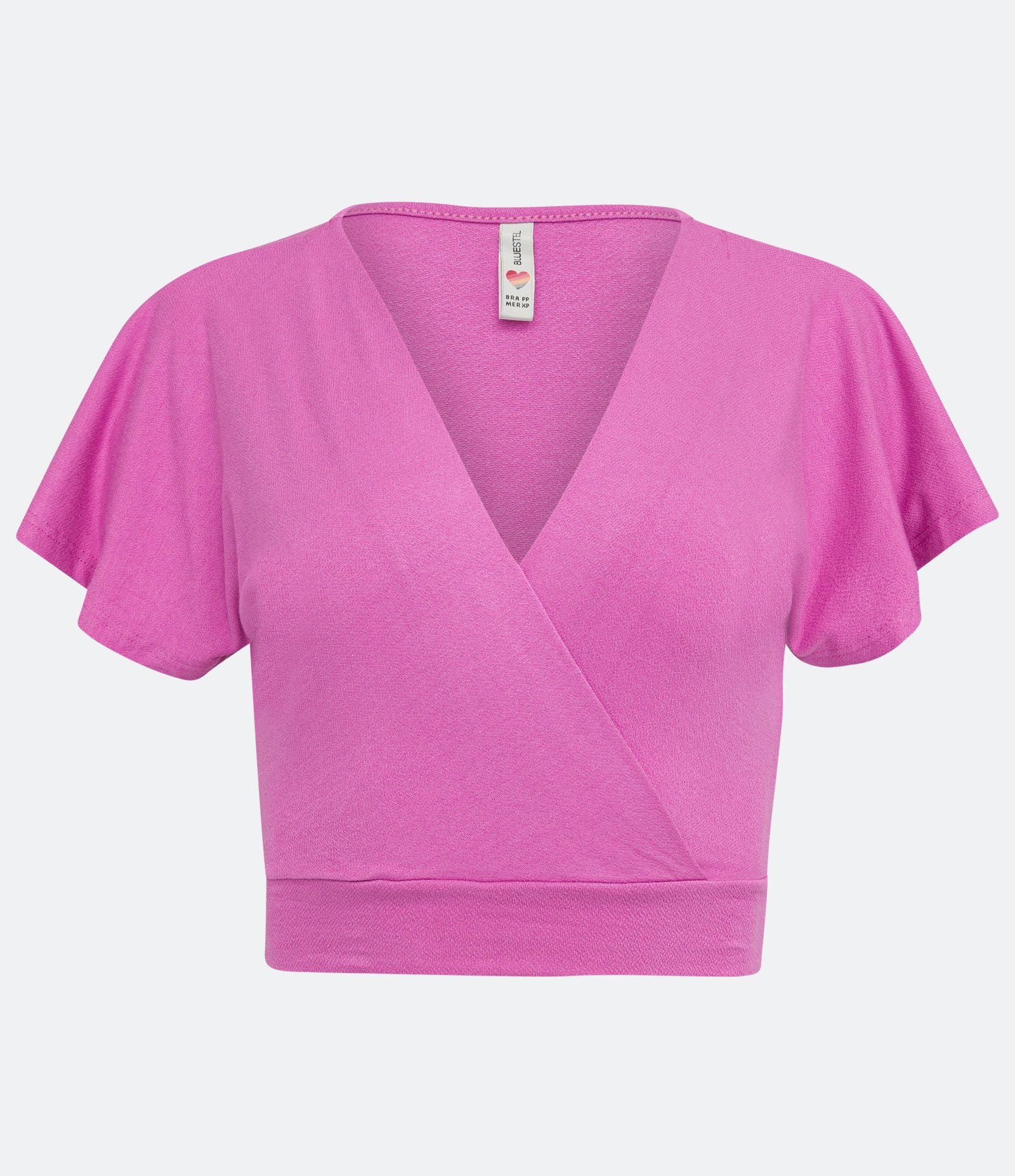 Blusa Curta em Crepe com Decote V Transpassado 5