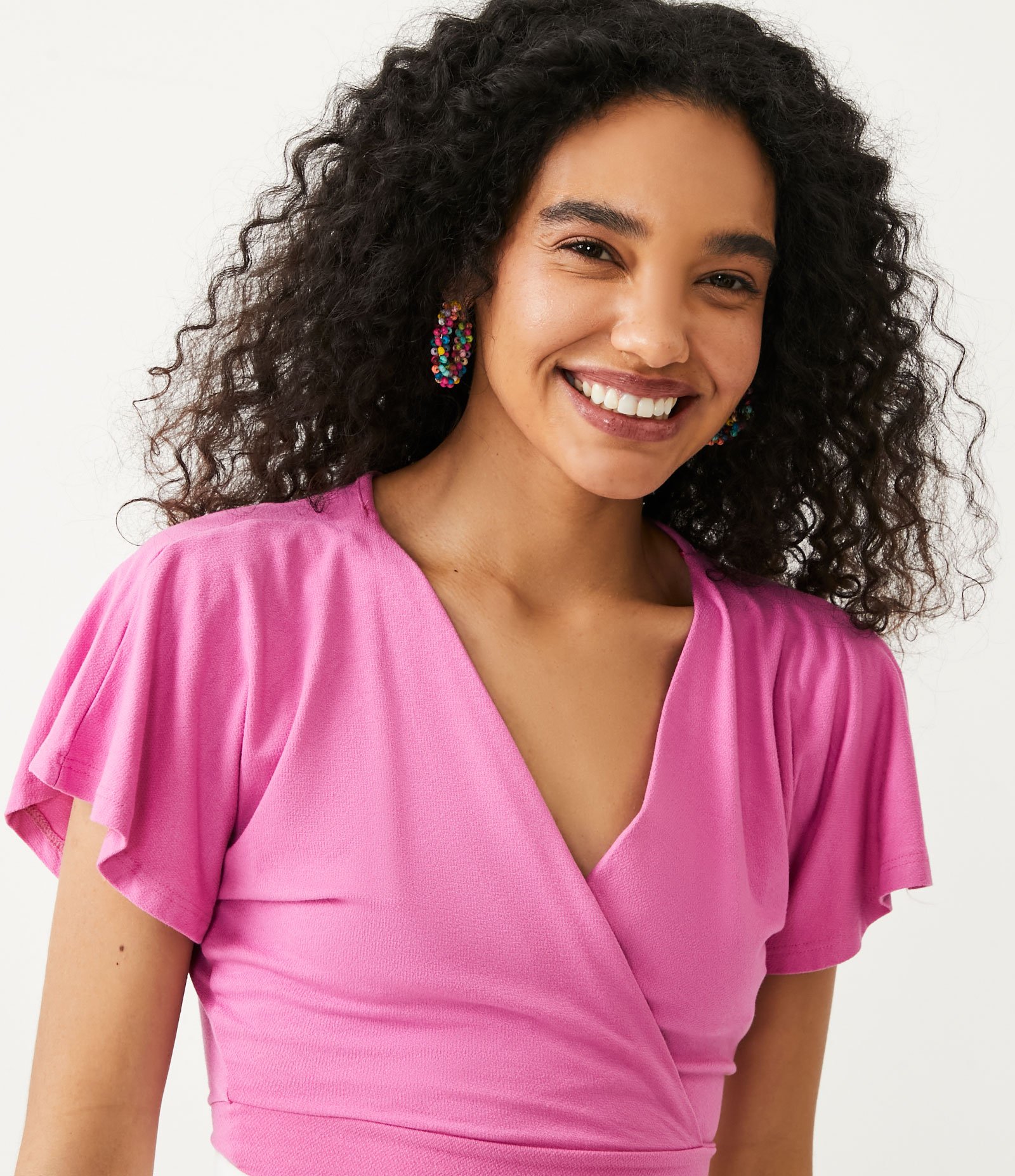 Blusa Curta em Crepe com Decote V Transpassado 4