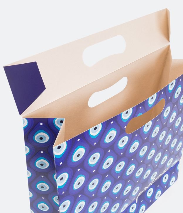 Embalaje de Regalo Estampa Proteción Ojo Grego Azul 3