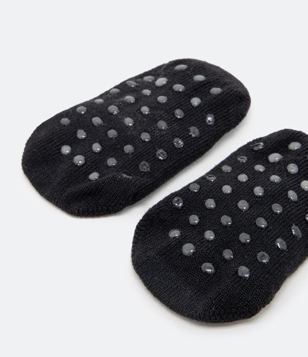 Calcetín Zapatillas Infantil Antideslizantes Estampado de Batman - Tam 0 a 12 meses Negro 4