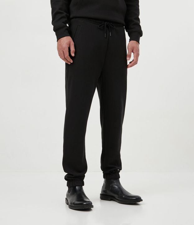 Pantalón Jogger en Algodón Negro 3