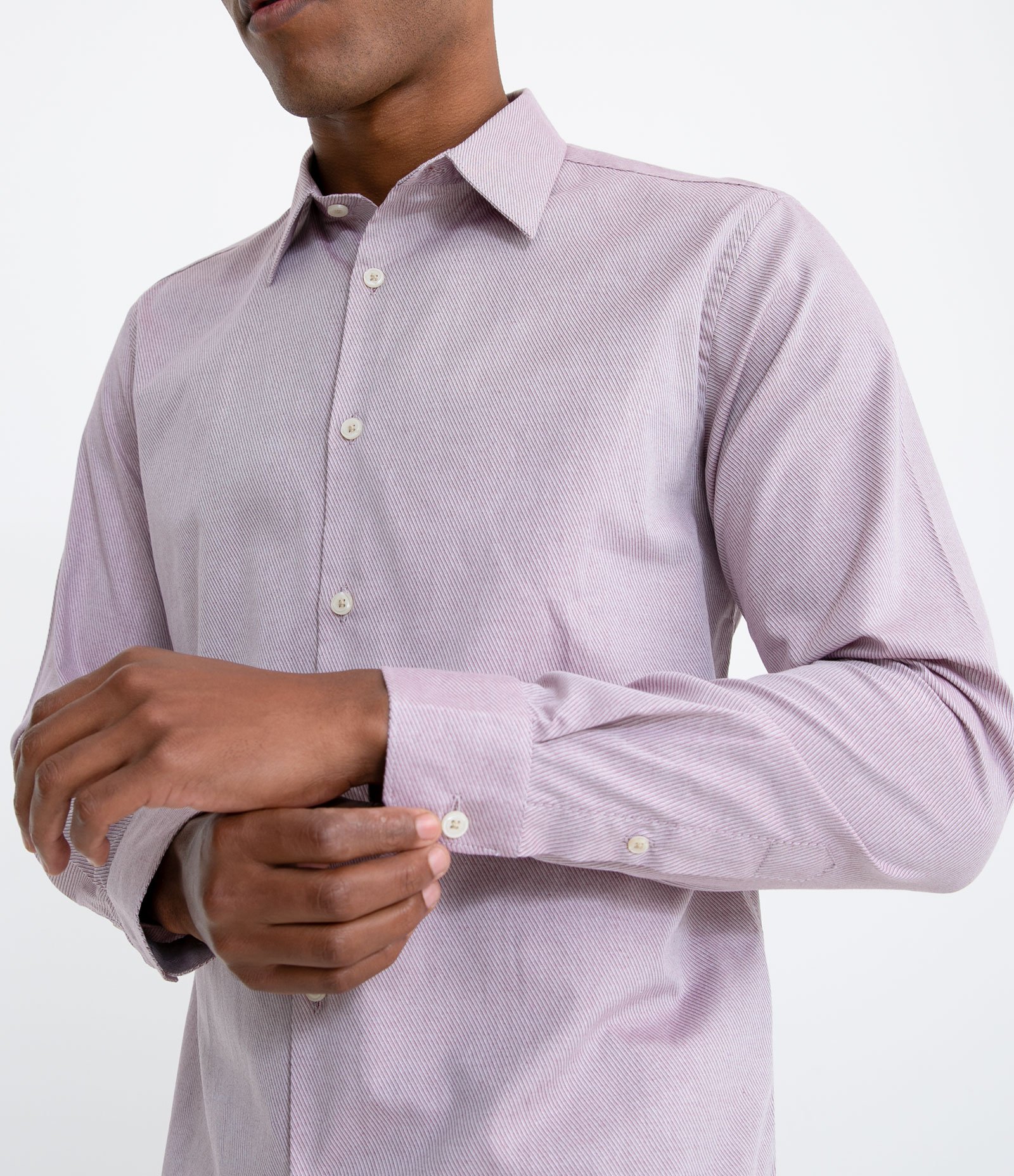 Camisa Social Classic Texturizada Roxo 2