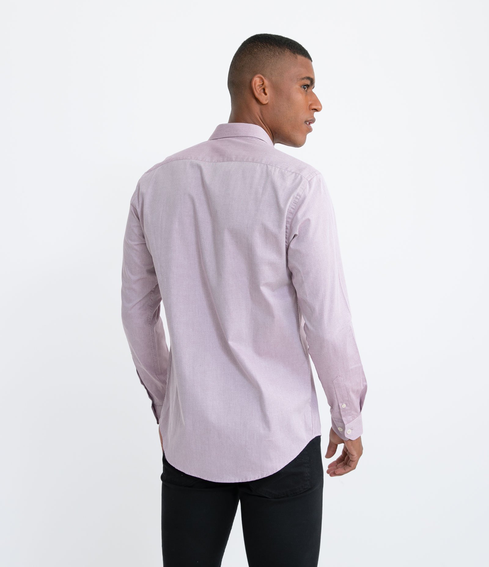 Camisa Social Classic Texturizada Roxo 3