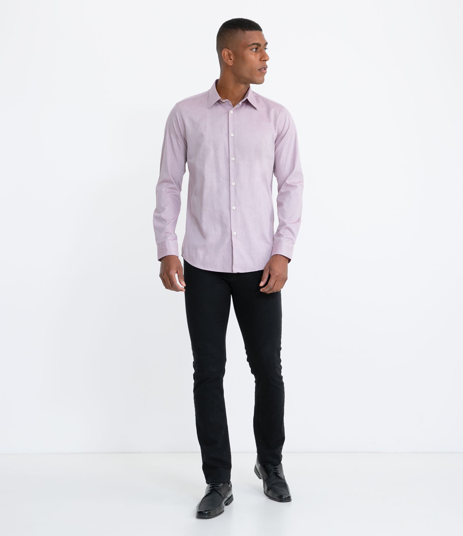 Camisa Social Classic Texturizada Roxo 5