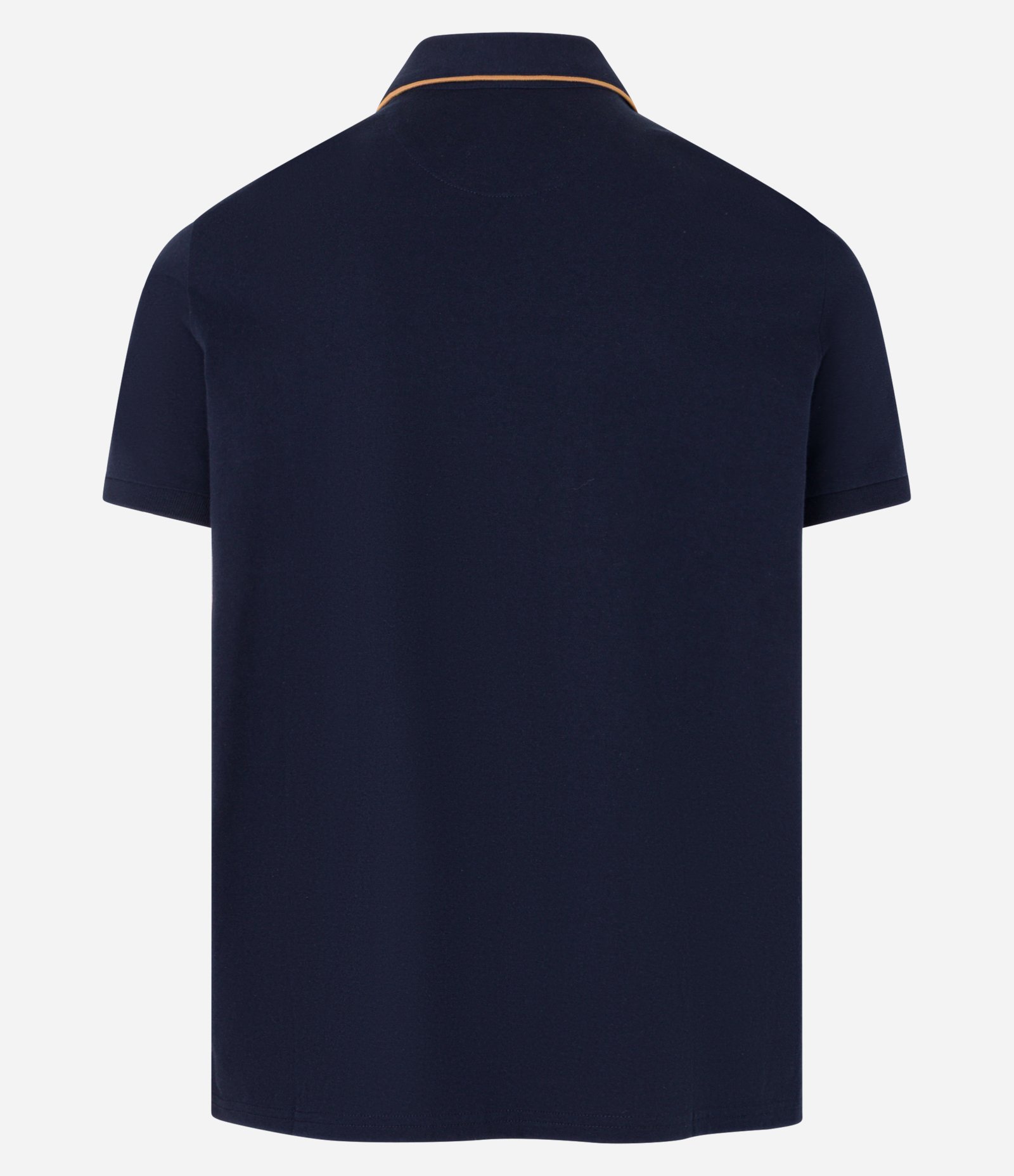 Camisa Polo Regular em Algodão Peruano com Detalhe Contrastante na Gola Azul Marinho 7