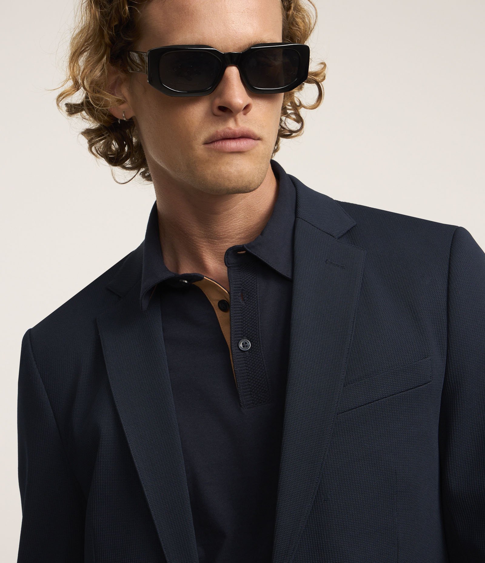 Camisa Polo Regular em Algodão Peruano com Detalhe Contrastante na Gola Azul Marinho 3