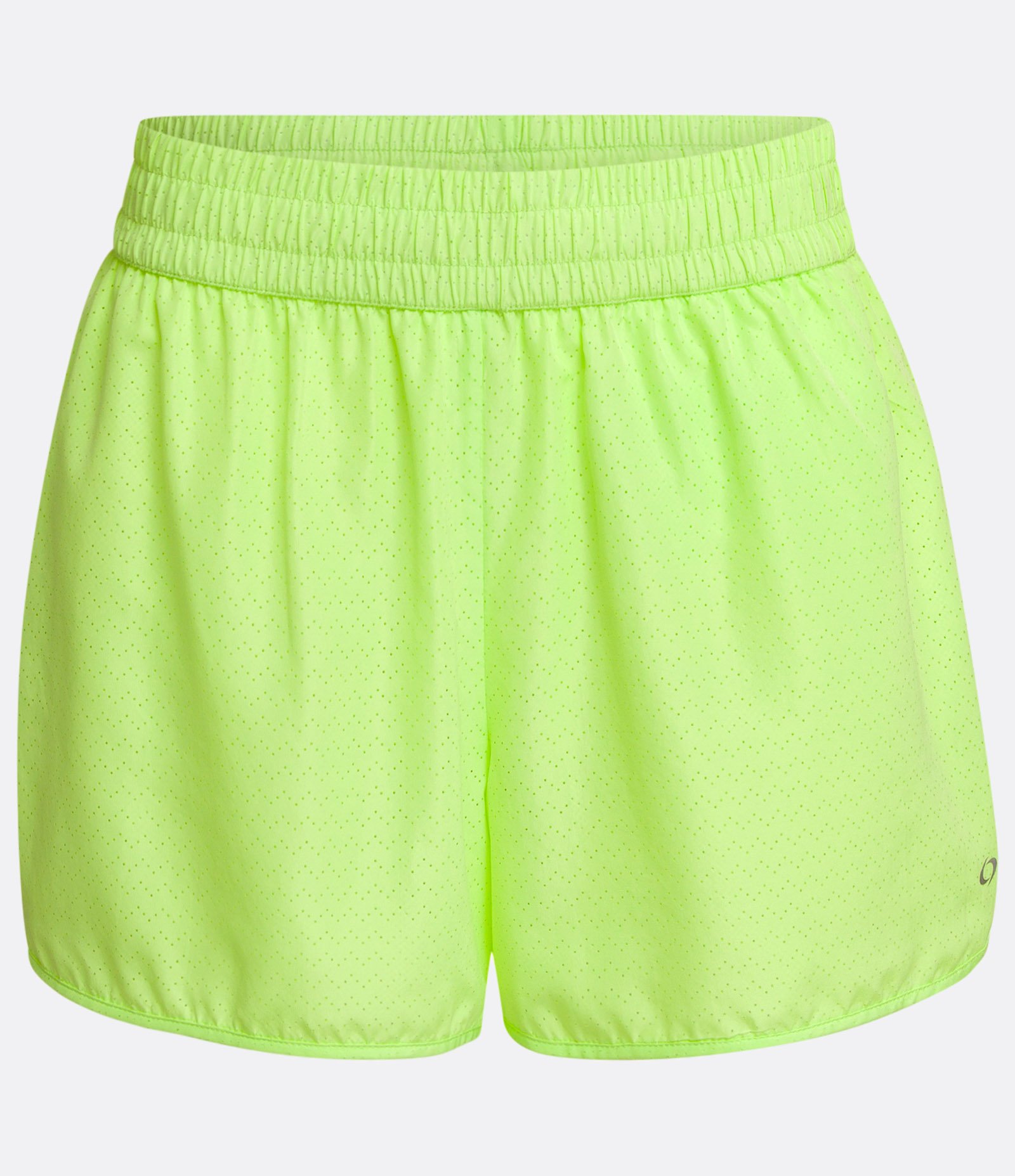 Short Runner Esportivo com Cós Elástico e Textura de Furinhos Verde Limão 5