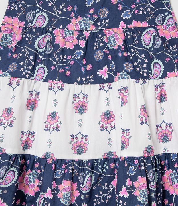 Vestido Infantil Marias Estampado Diferenciado - Talle 5 a 14 años Azul 3