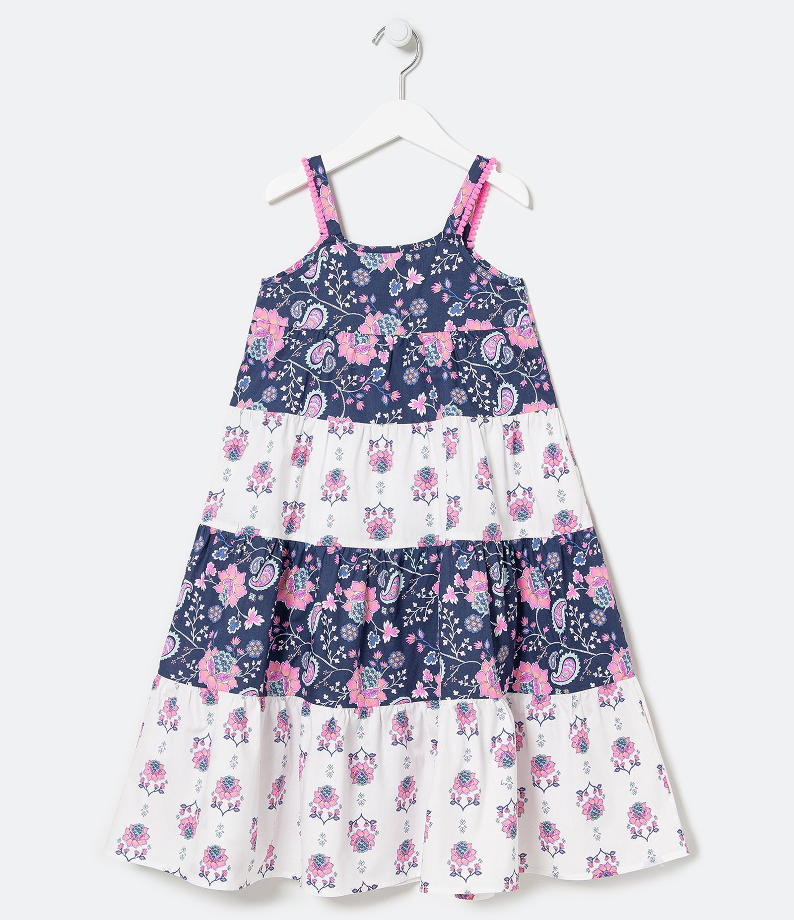 Vestido Infantil Marias Estampa Diferenciada - Tam 5 a 14 anos Azul 1