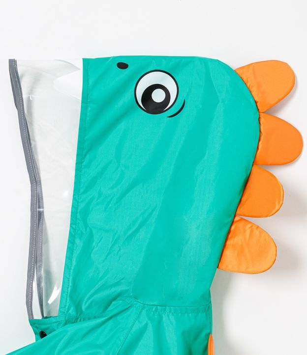 Capa de Lluvia Infantil con Dinos 3D - Talle P al M Verde 5