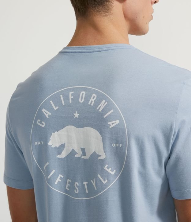 Remera con Estampa de Oso Azul 5