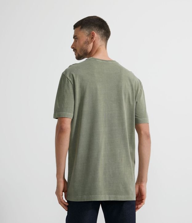 Remera Manga Corta en Algodón con Estampa Top Gun - Born To Fly Verde 2