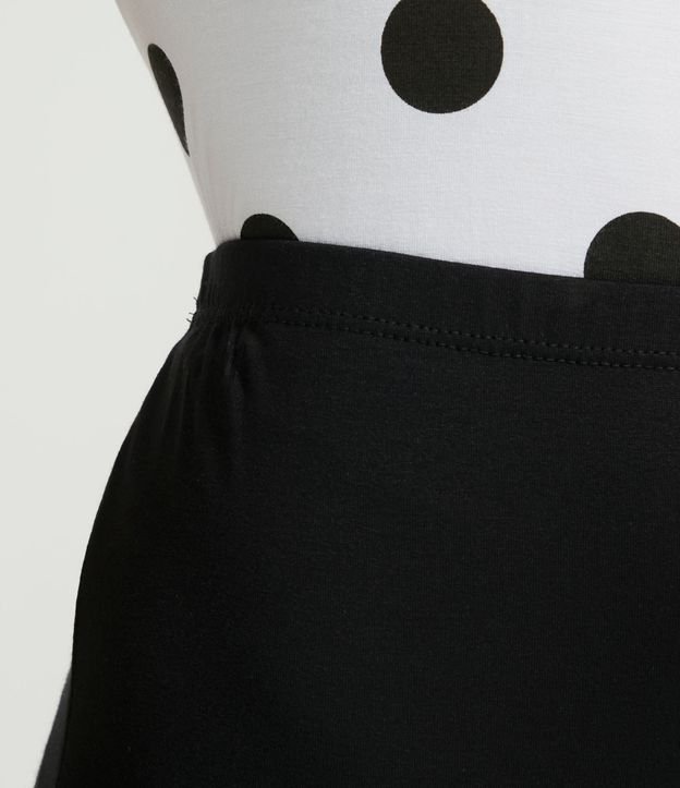 Pijama Manga Corta Estampa Lunares y Pantalón Legging Blanco 6