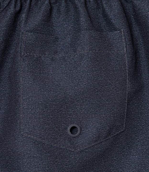 Bermuda de Baño Infantil con Cordón Contrastante - Talle 5 a 14 años Negro 4
