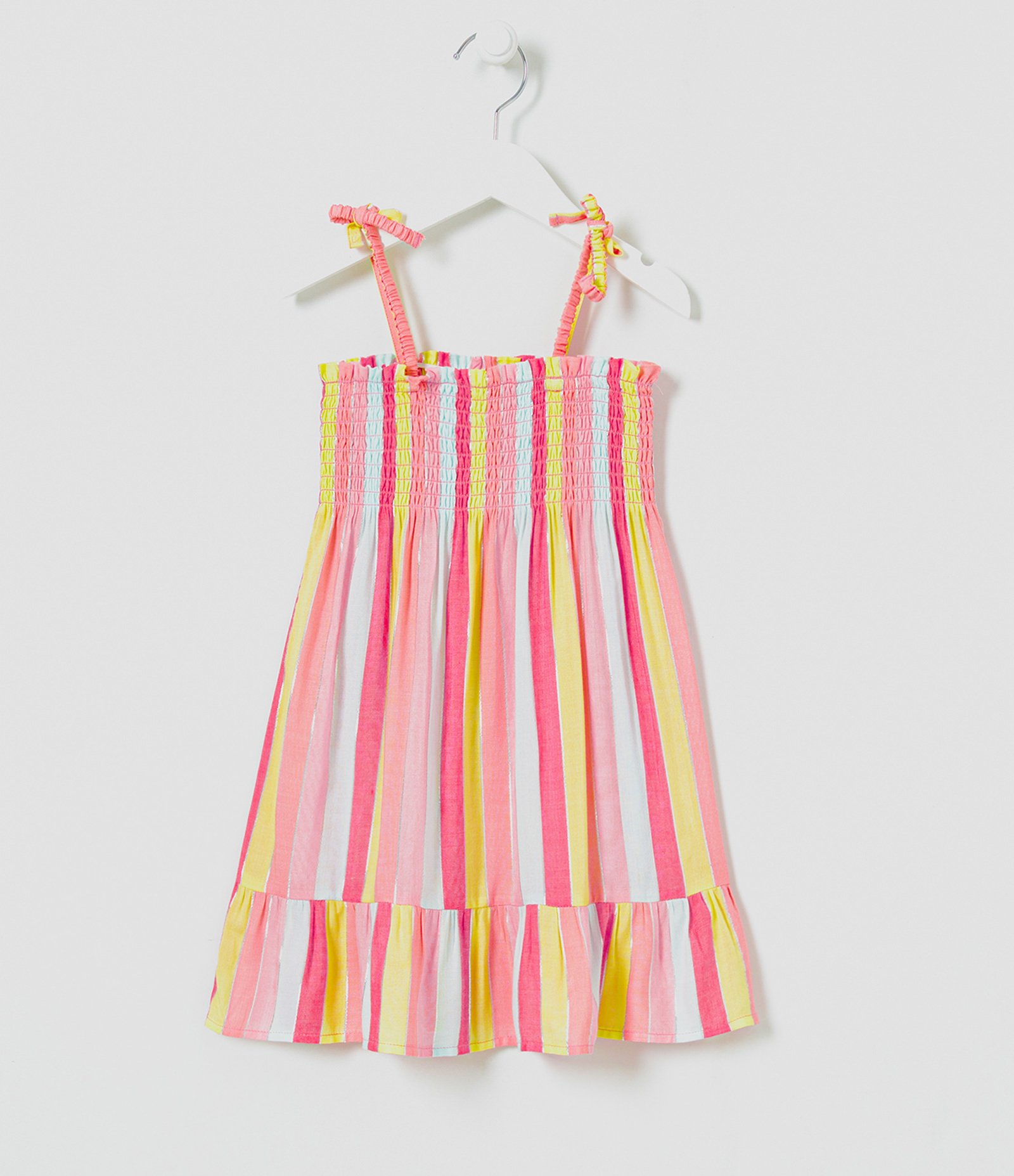 Vestido Infantil em Viscose Listrado com Lástex - Tam 1 a 5 anos Multicores 1