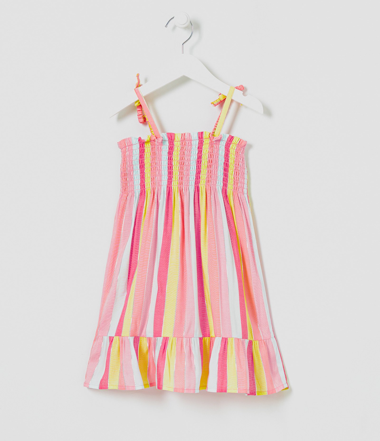 Vestido Infantil em Viscose Listrado com Lástex - Tam 1 a 5 anos Multicores 2