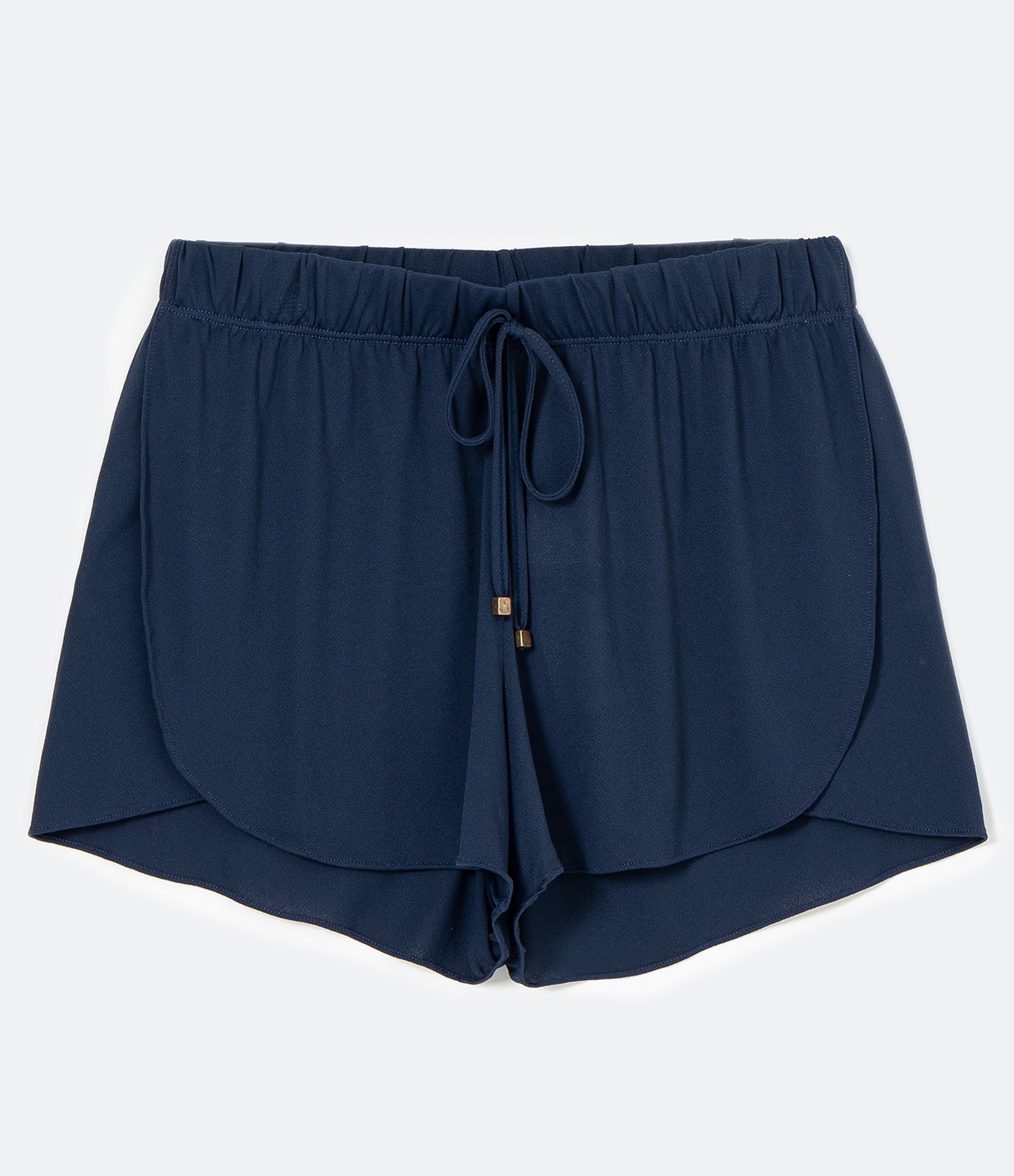 Saída de Praia Short em Poliamida com Aberturas nas Laterais Azul 4