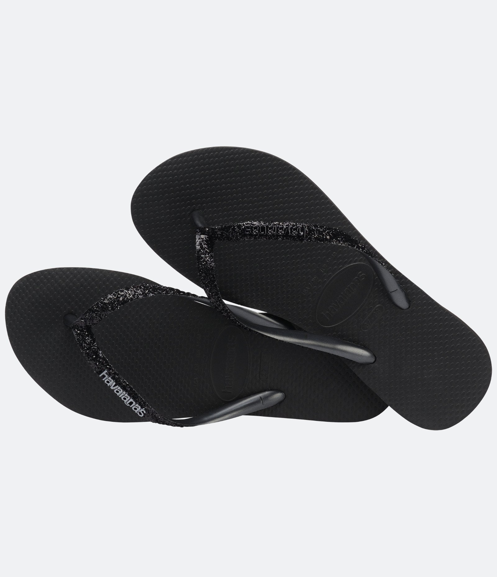 Chinelo Havaianas Tiras Finas com Glitter Preto 4