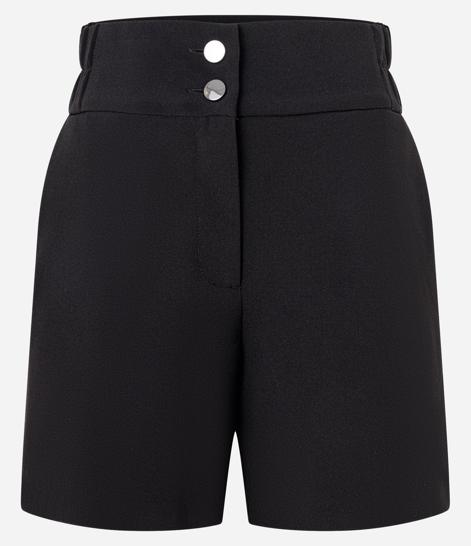 Short Alfaiatado com Cós Elástico e Abotoamento Duplo Preto 7