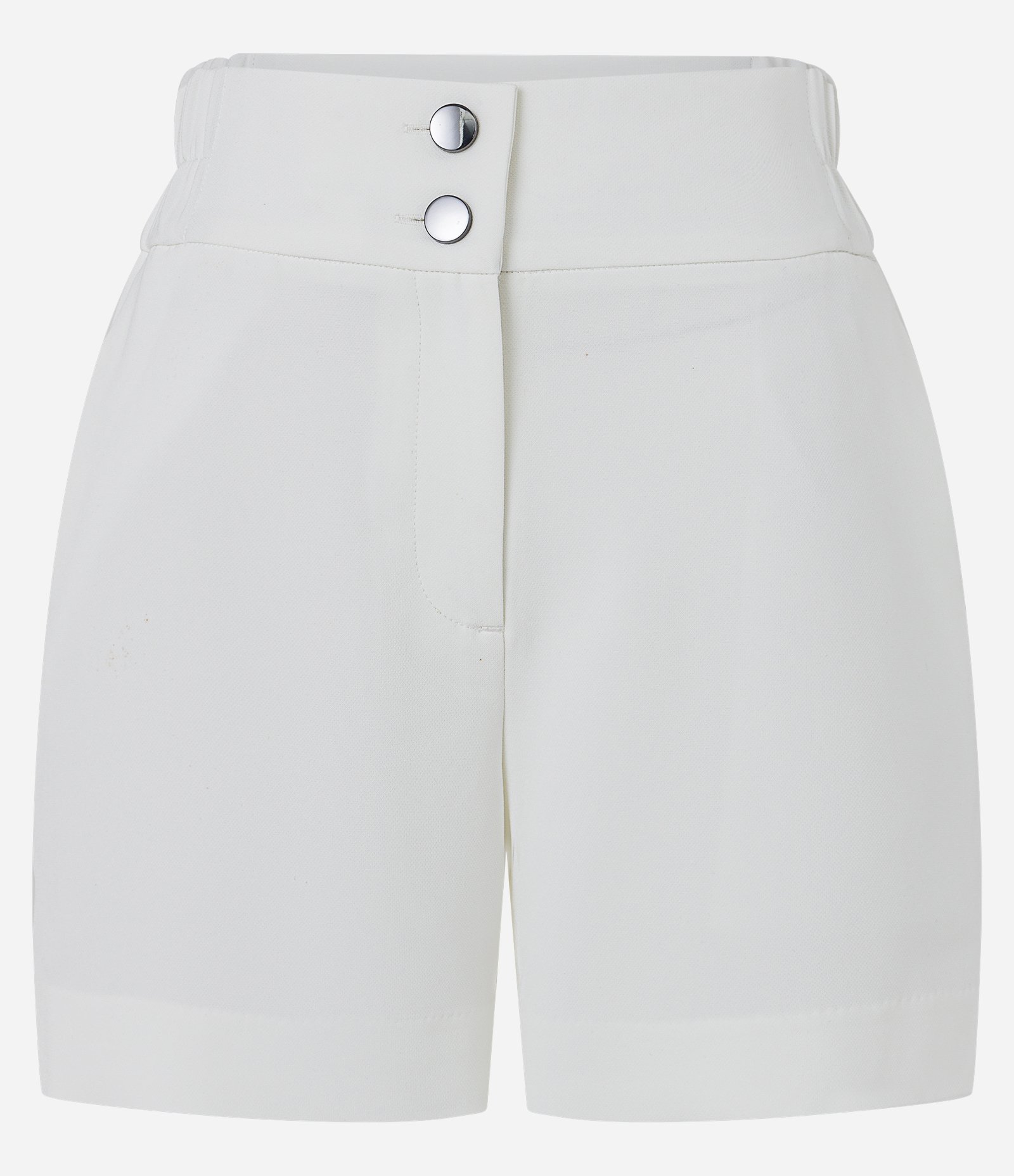 Short Alfaiatado com Cós Elástico e Abotoamento Duplo Off White 5