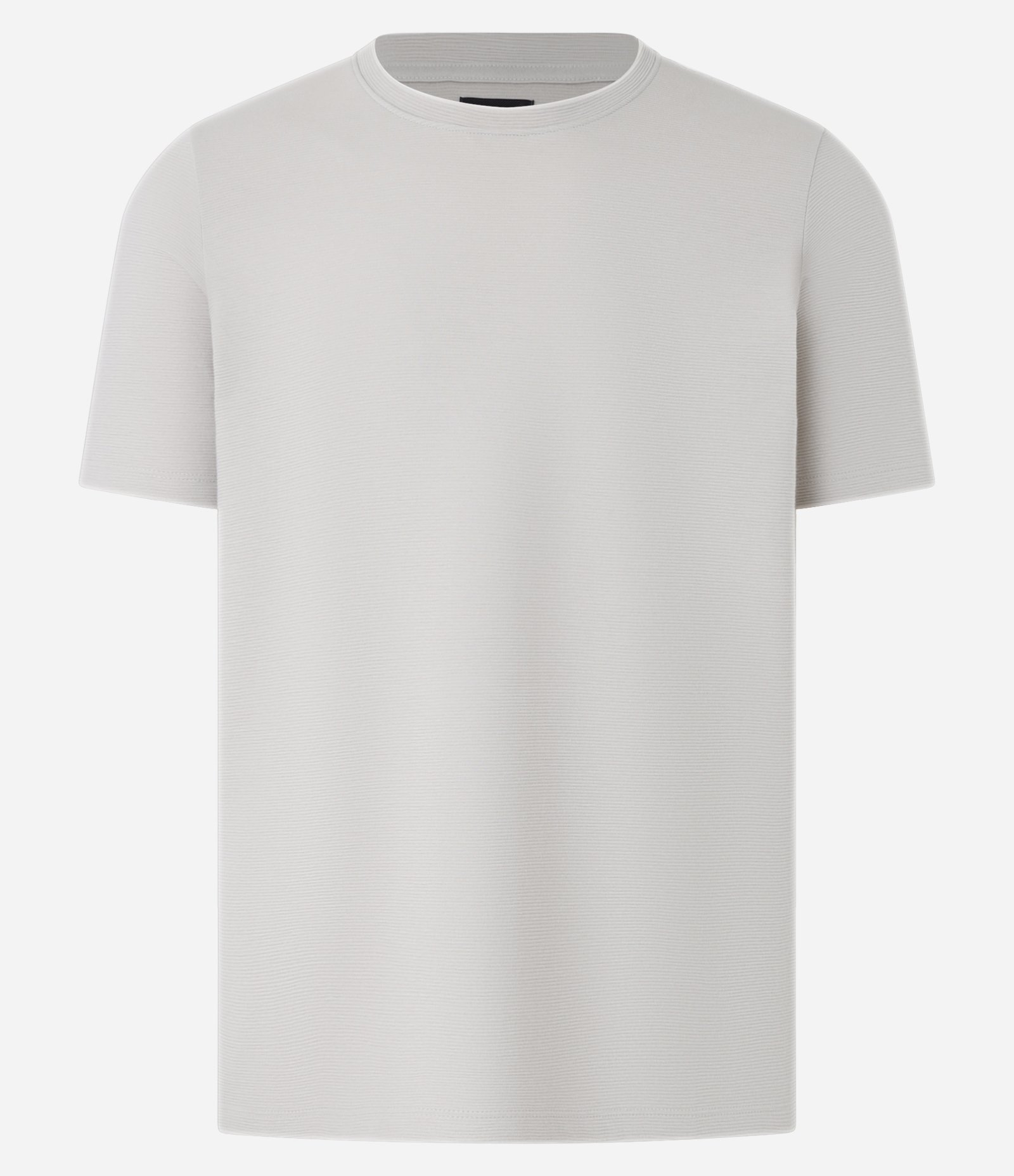 Camiseta Slim em Algodão Peruano com Textura Canelada Bege 6