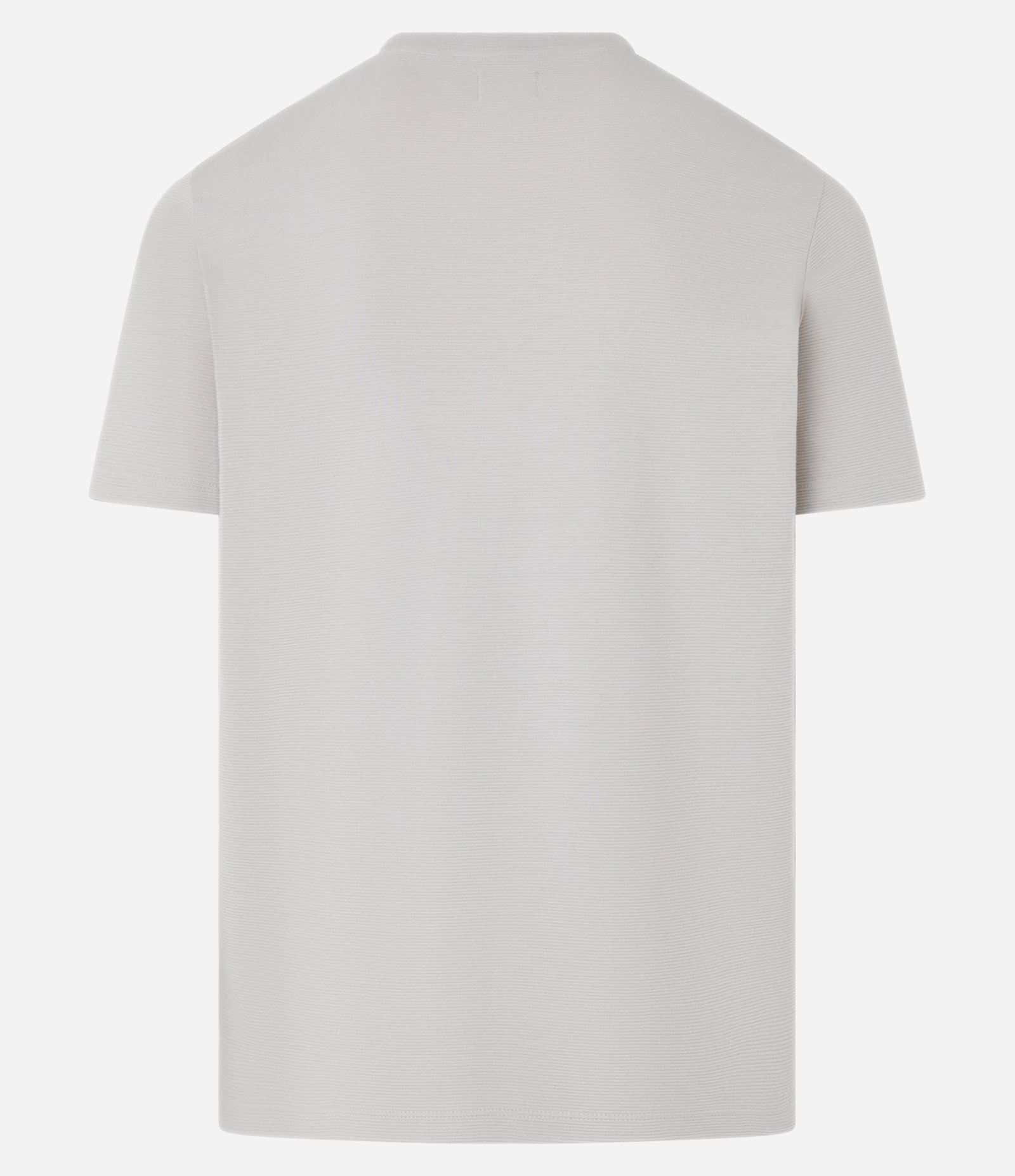 Camiseta Slim em Algodão Peruano com Textura Canelada Bege 8