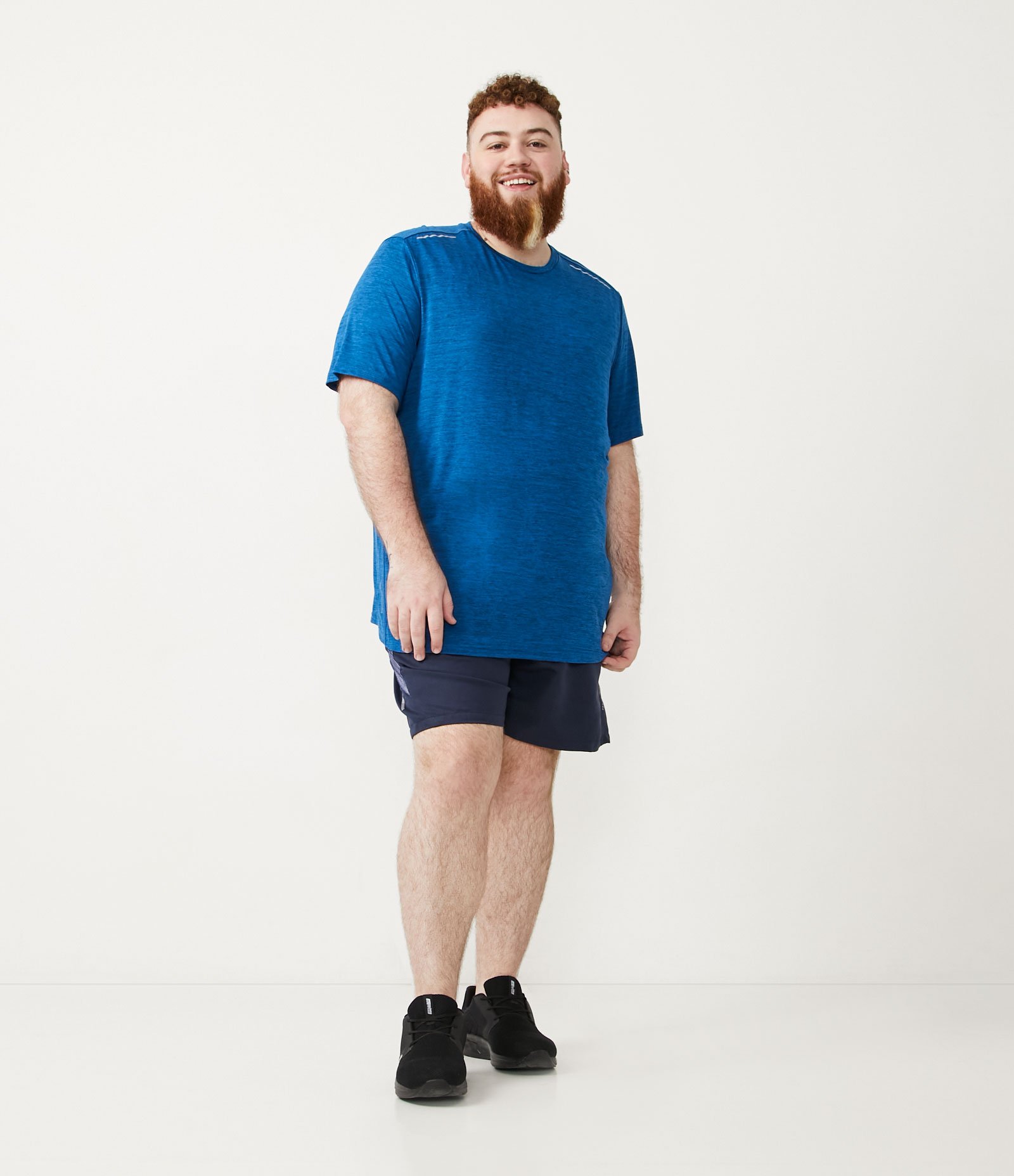 Bermuda Esportiva em Poliéster com Telinha - Plus Size Azul 1