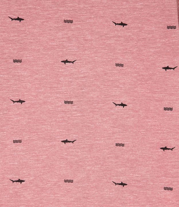 Remera Infantil Estampada de Mini Tiburones - Talle 5 a 14 años Rosado 3