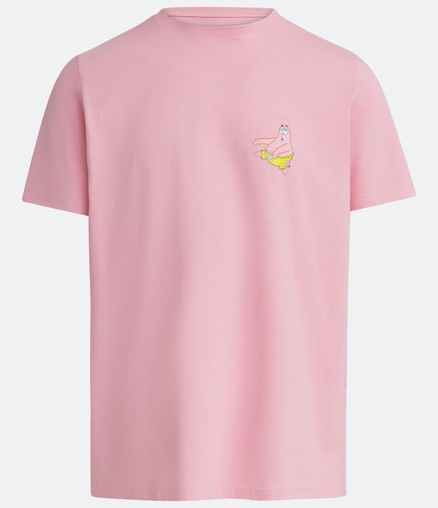 Remera en Media Malla con Estampado del Patrick Zumbi Rosado 5