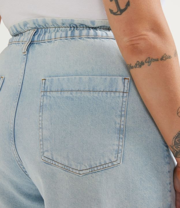 Short Clochard en Jeans Delavé Curve & Plus Size Azul 4