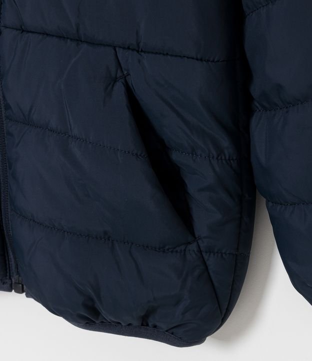 Campera Puffer Infantil en Microfibra Básica - Talle 1 a 5 años Azul 3