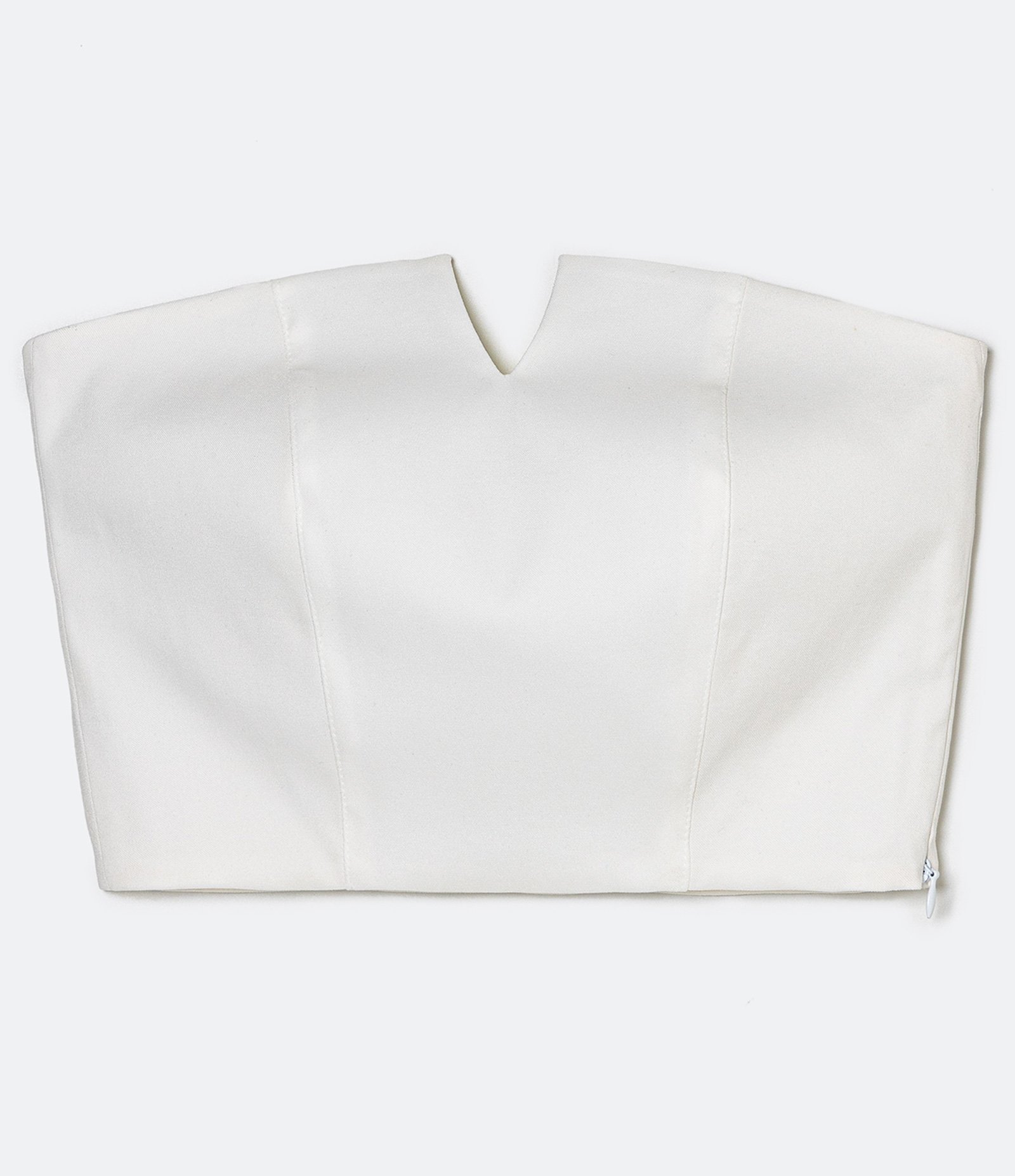 Blusa Cropped Corset em Bengaline com Abertura em V no Decote Branco 5