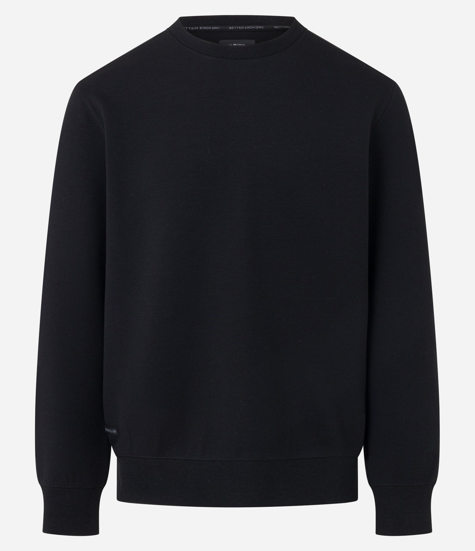 Casaco Fechado Esportivo com Punho Ajustado e Etiqueta Aplicada Preto 5