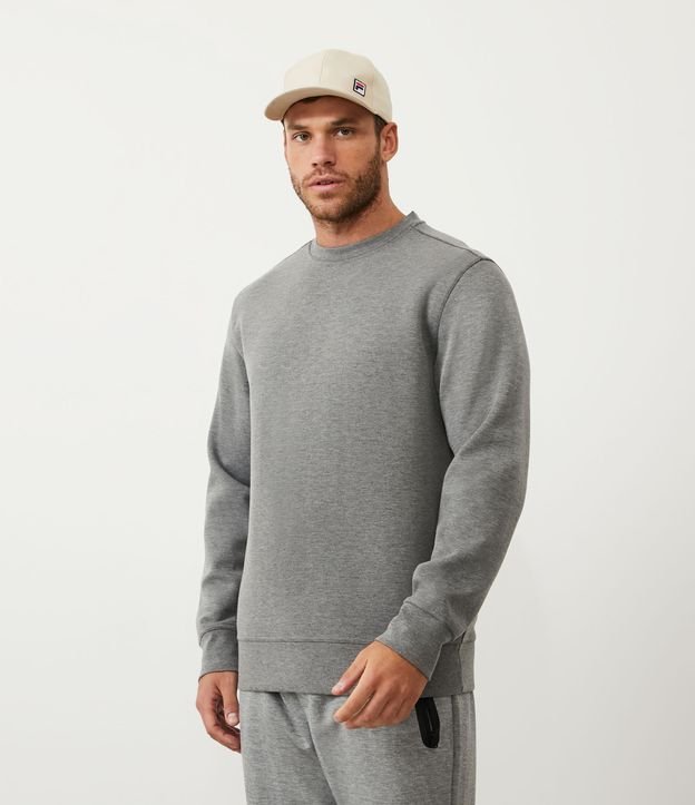 Buzo Deportivo con Etiqueta Aplicada Gris 4