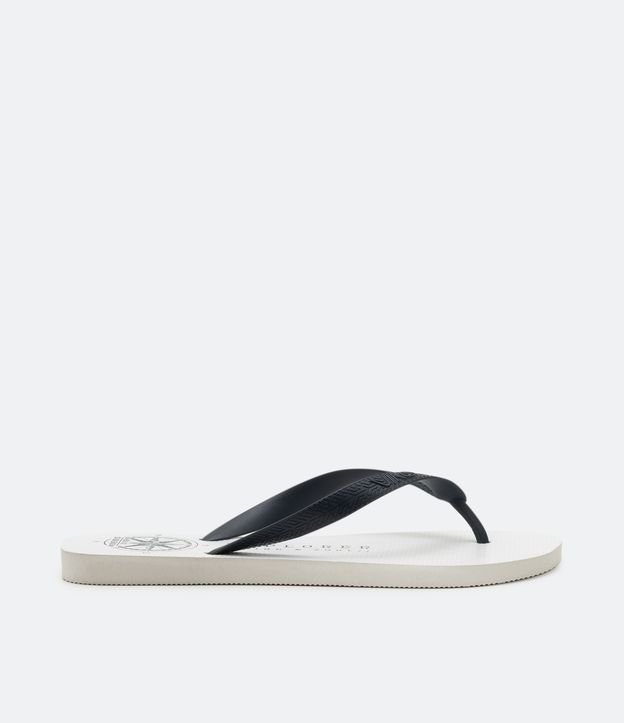 Chanclas de Dedo en Goma Estampado Rosa de los Vientos Blanco 4