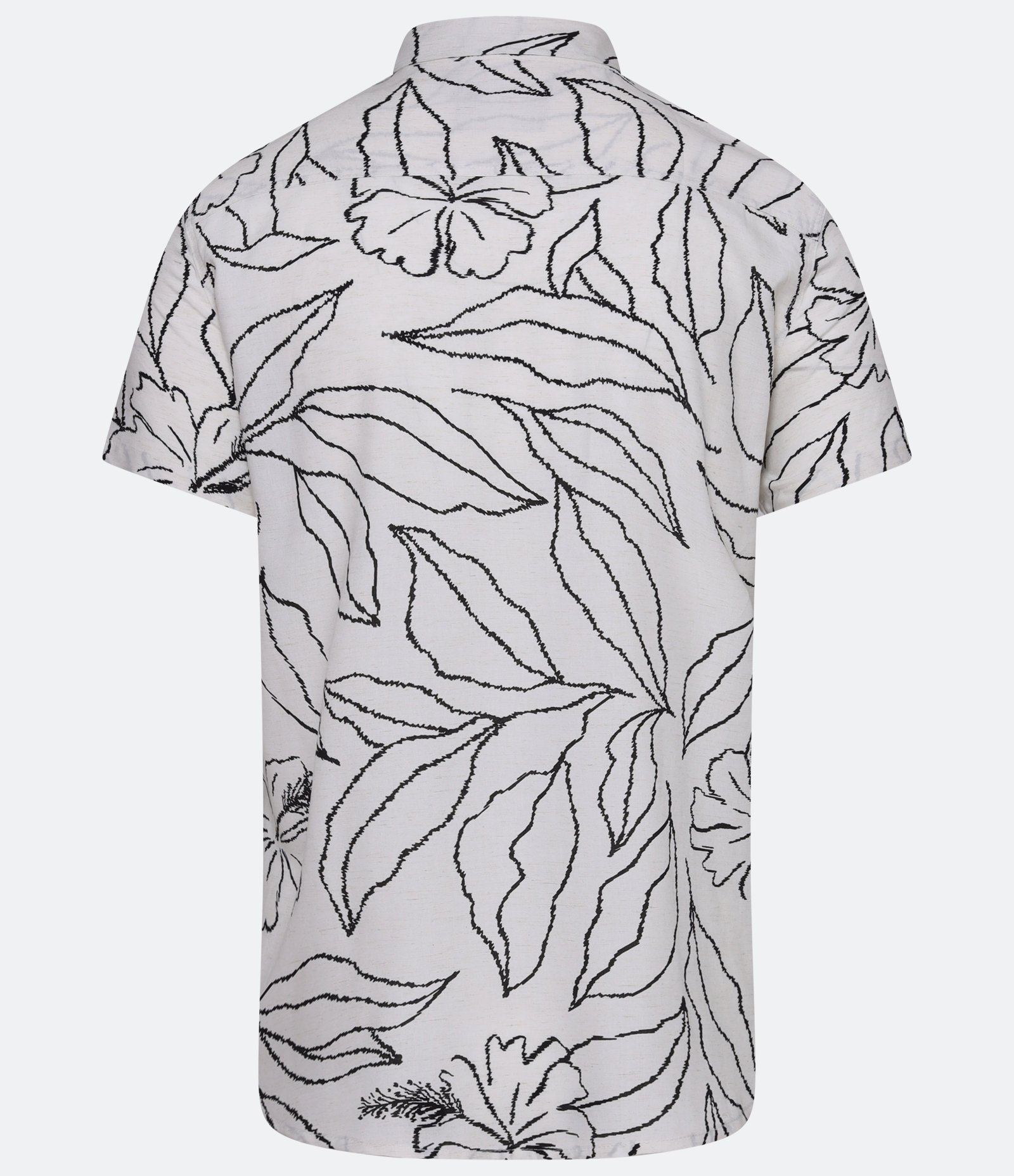 Camisa Manga Curta em Viscolinho com Estampa Floral Branco 6