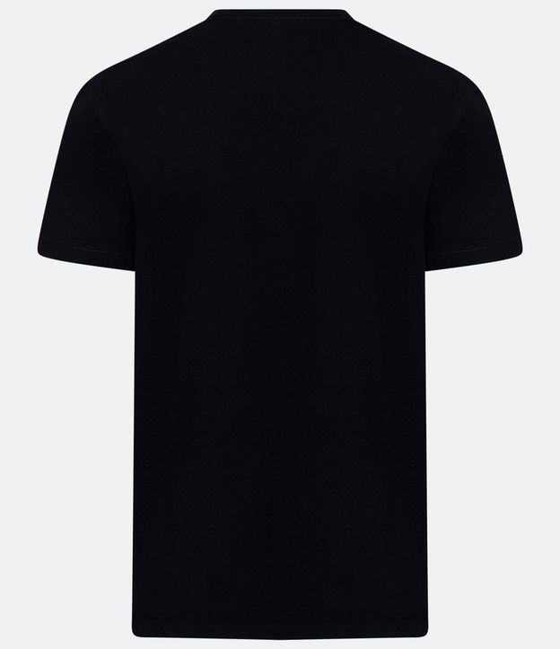 Remera Manga Corta en Algodón con Estampado Botones Playstation Negro 7