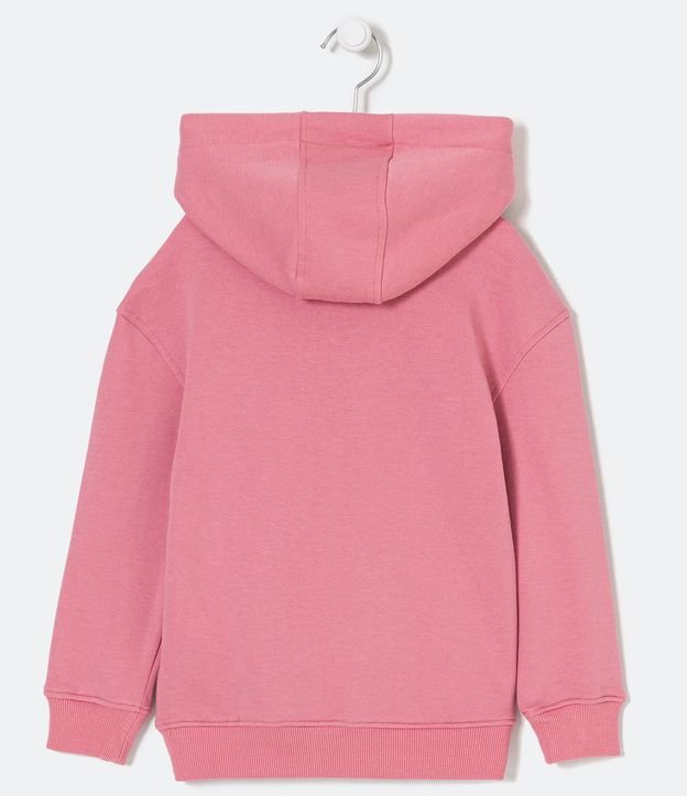 Sudadera Infantil en Algodón con Capucha y Bolsillo Canguro - Talle 5 a 14 años Rosado 2