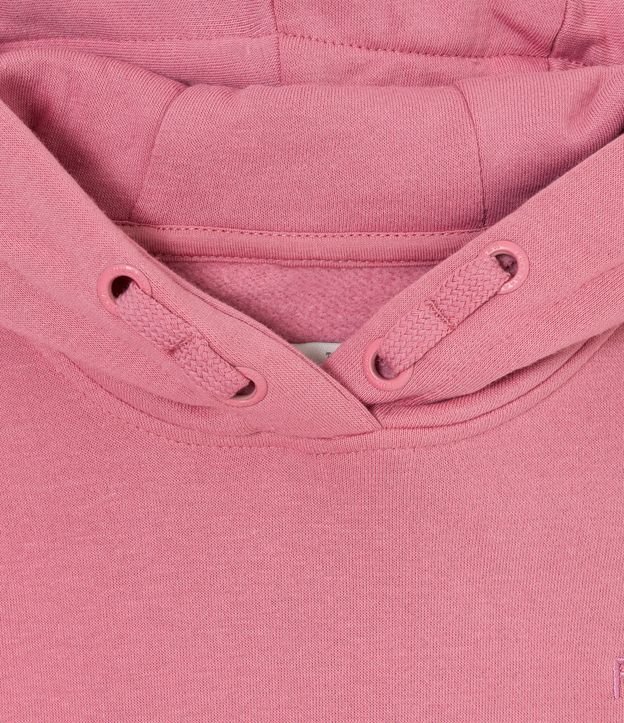 Sudadera Infantil en Algodón con Capucha y Bolsillo Canguro - Talle 5 a 14 años Rosado 5