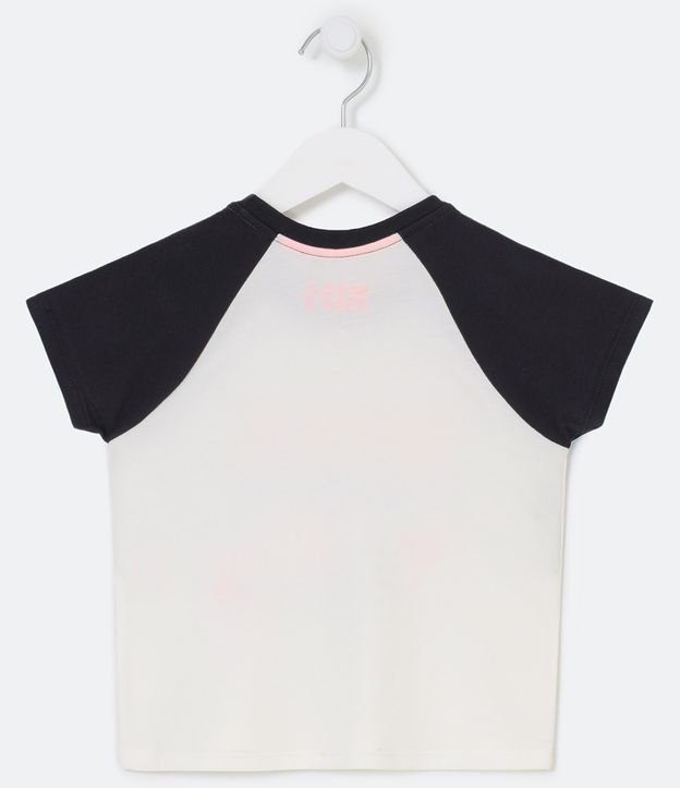 Blusa Infantil con Manga Raglán y Estampado Kiss - Talle 5 a 14 años Blanco 2