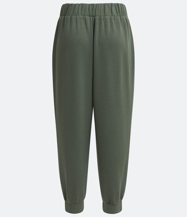 Pantalón en Algodón con Pliegues en la Cintura y Bolsillos Gris 7