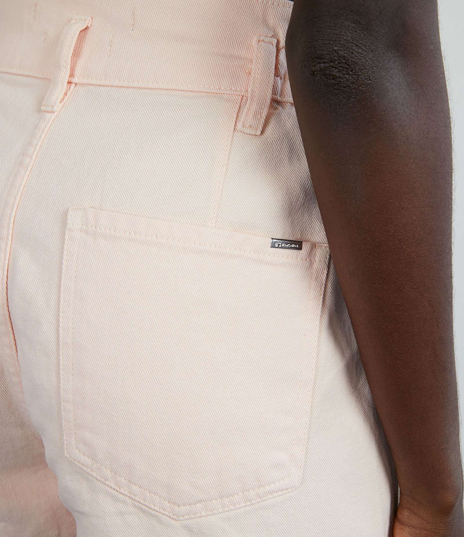 Short Baggy em Sarja com Bordado em Lettering Rosa 5