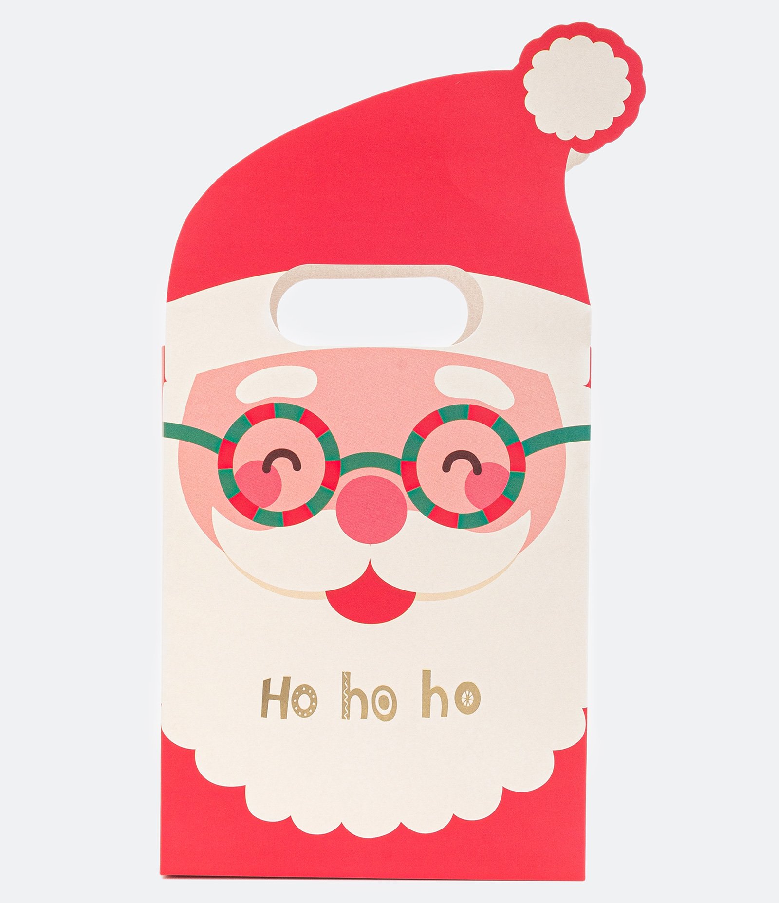 Embalagem de Presente com Estampa Papai Noel Natal 2021 Vermelho 1