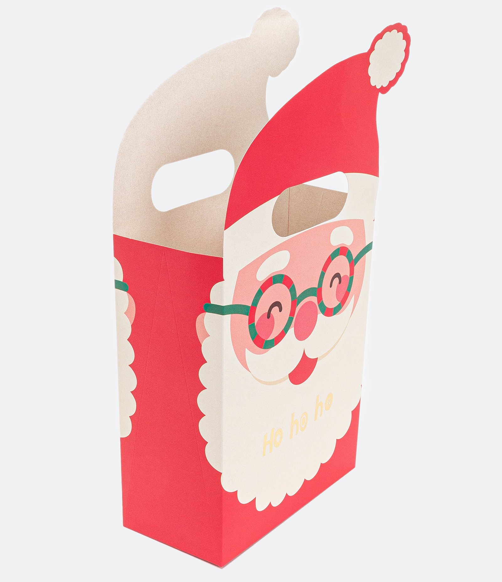 Embalagem de Presente com Estampa Papai Noel Natal 2021 Vermelho 2