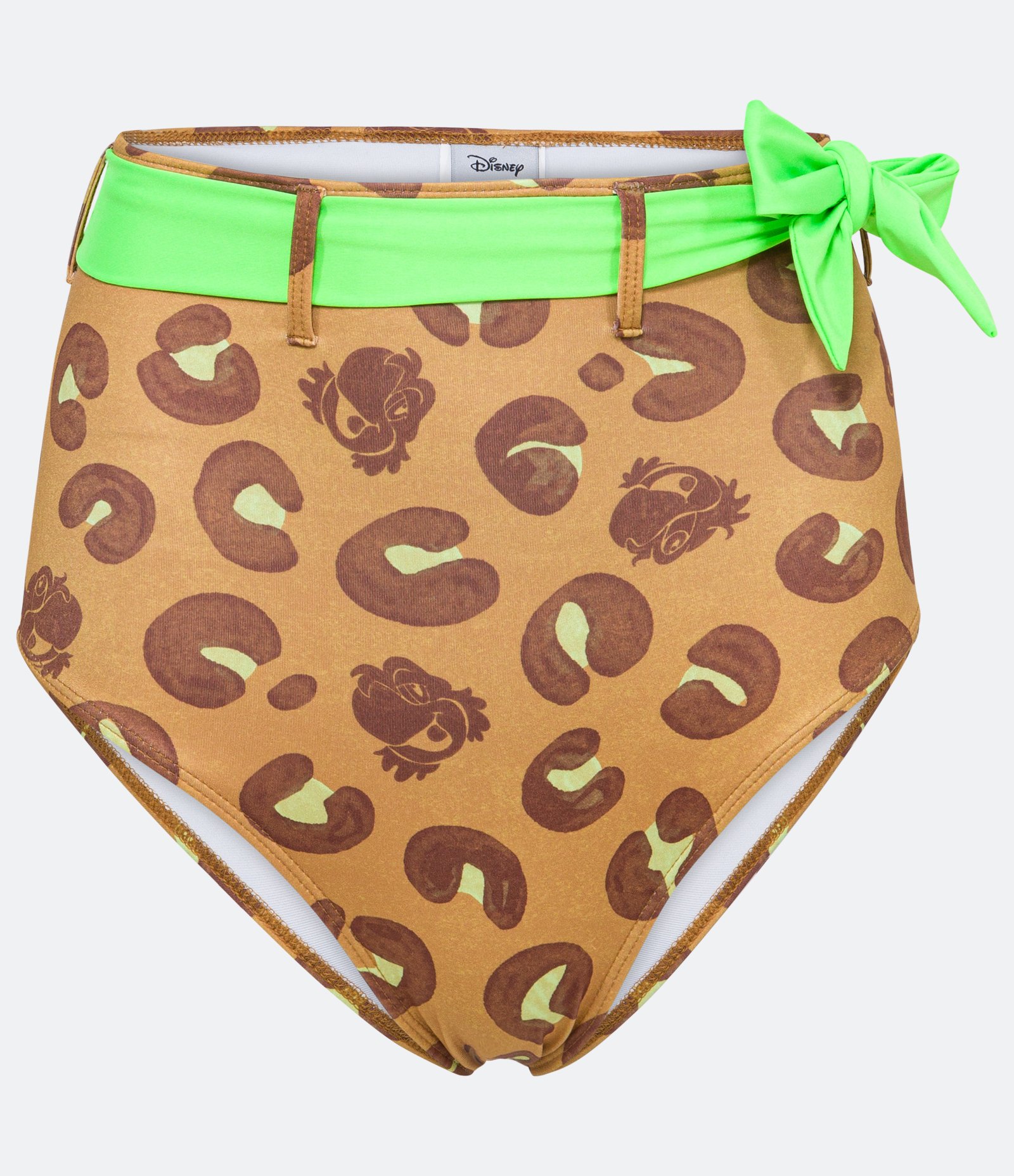 Short Hot Pants com Estampa Animal Print Zé Carioca e Cinto Faixa Contrastante Marrom 4