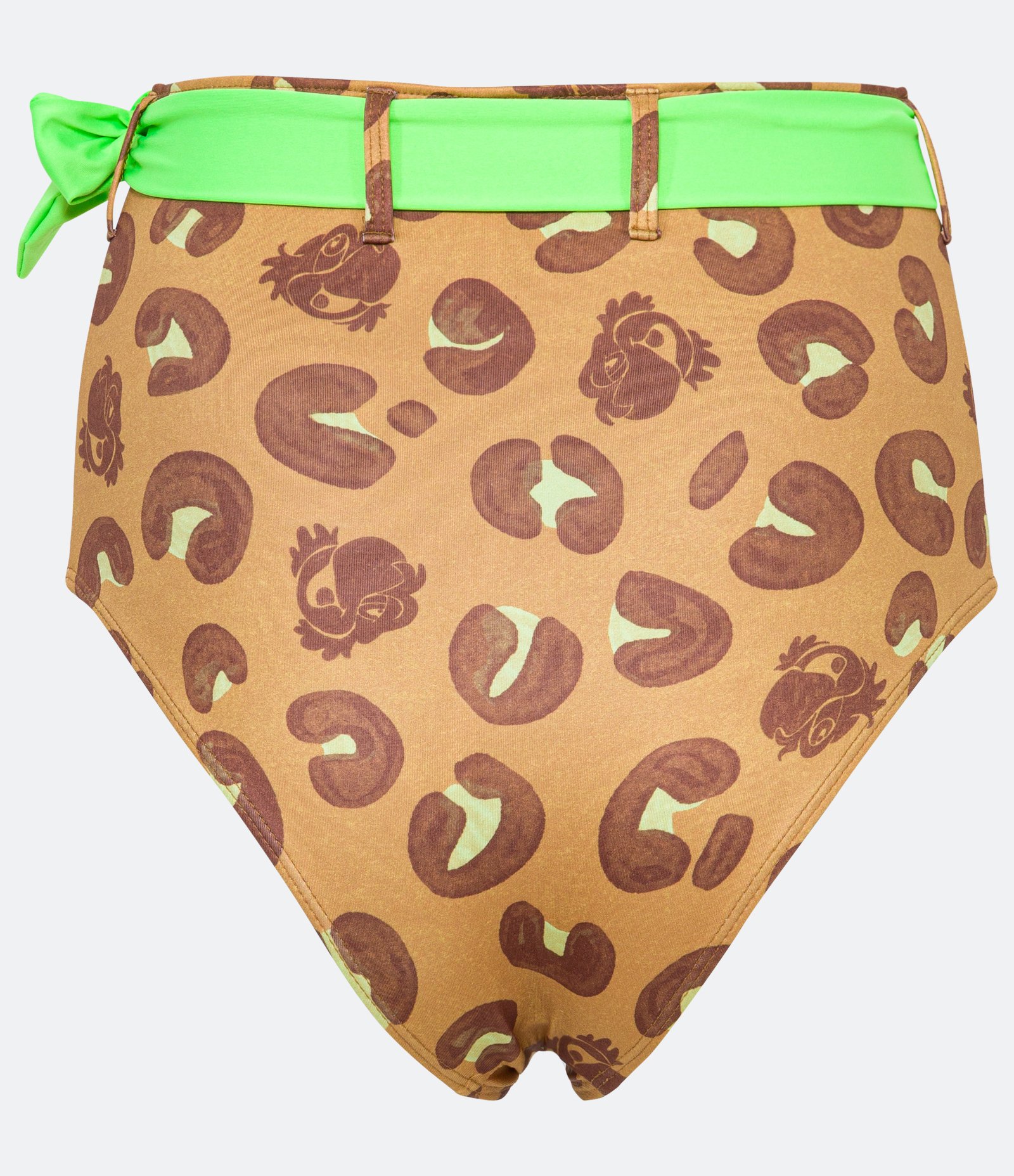 Short Hot Pants com Estampa Animal Print Zé Carioca e Cinto Faixa Contrastante Marrom 5